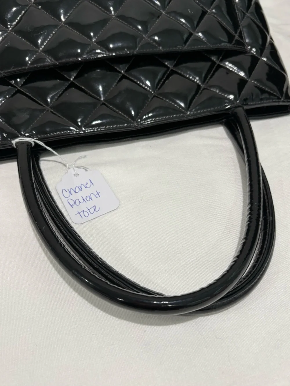 Authentic Chanel Medallion Patent Leather Tote with certificate - Picture 8 of 14